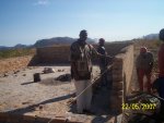 Builders at work at the new Beulah Heights school