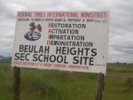the site for the new Beulah Heights school sign