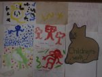 Some of the pre-school children's art work.