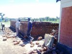 Starting to build the walls of the first building of the James Murray Children�s Home in Kenya