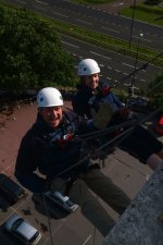 Raising money by abseiling 100 feet from the top of an hotel for children in Africa can be fun!